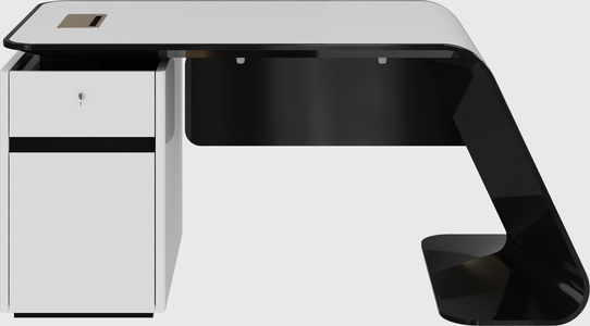 Executive high-gloss desk
