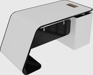 Executive high-gloss desk