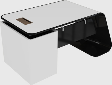 Executive high-gloss desk