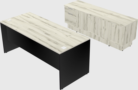 Parallel Desk With Credenza