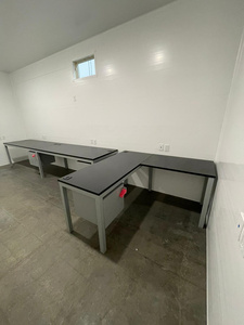 Parallel desk + file cabinet