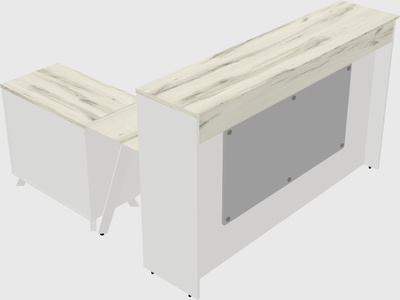 L-shaped Reception Desk