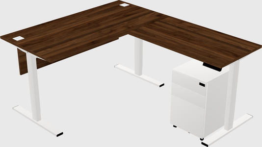 Sit-to-stand L-shaped Desk