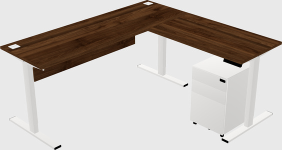 Sit-to-stand L-shaped Desk