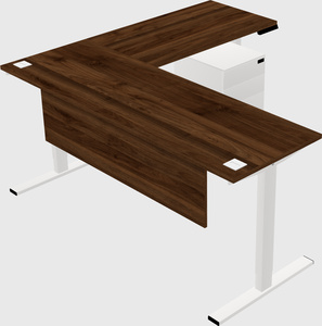 Sit-to-stand l-shaped desk