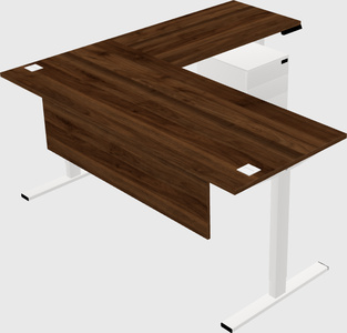 Sit-to-stand l-shaped desk