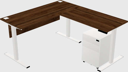Sit-to-stand L-shaped Desk