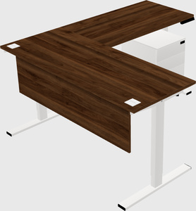 Sit-to-stand l-shaped desk