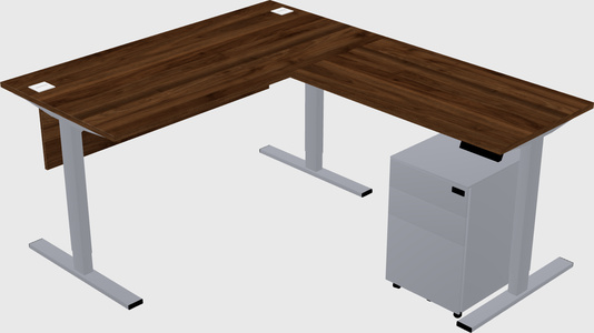 Sit-to-stand L-shaped Desk