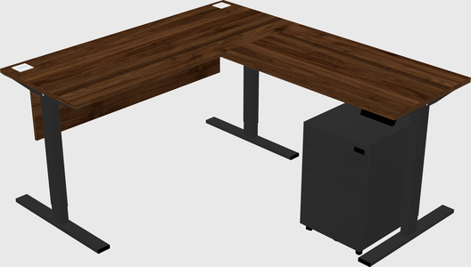 Sit-to-stand L-shaped Desk