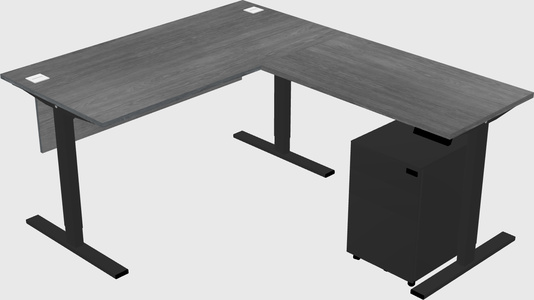 Sit-to-stand L-shaped Desk