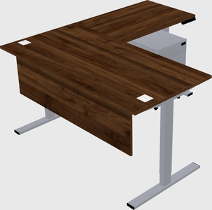 Sit-to-stand l-shaped desk