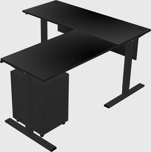 Sit-to-stand na l-shaped na mesa