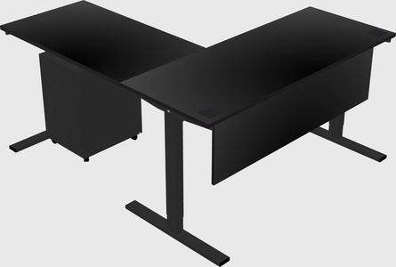 Sit-to-stand na l-shaped na mesa