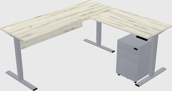 Sit-to-stand L-shaped Desk