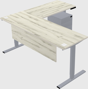Sit-to-stand l-shaped desk