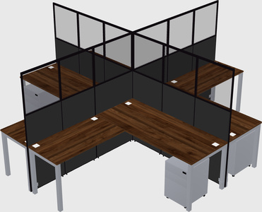 Shared l-shaped cubicles