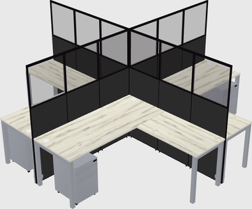 Shared l-shaped cubicles