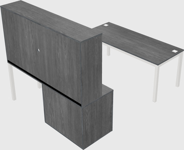 Parallel desk + cabinet