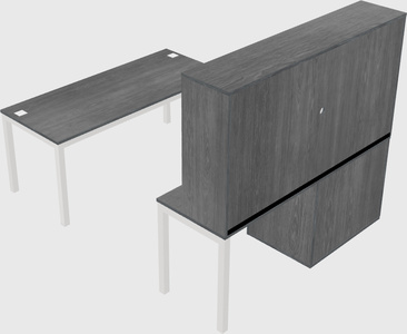 Parallel desk + cabinet