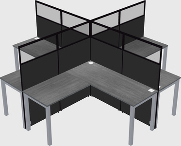 Shared l-shaped cubicles
