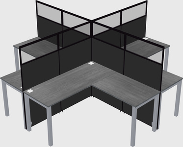 Shared l-shaped cubicles