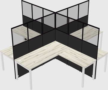 Shared l-shaped cubicles