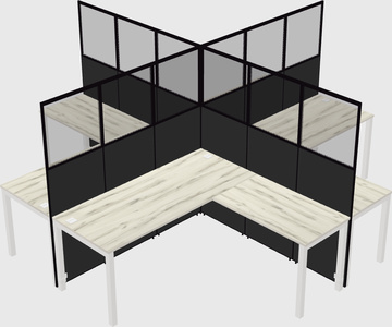 Shared l-shaped cubicles