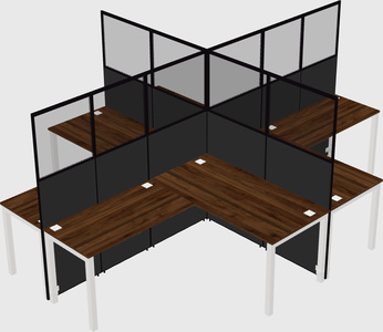Shared l-shaped cubicles