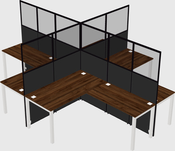 Shared l-shaped cubicles