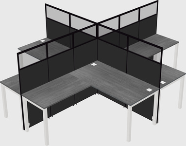 Shared l-shaped cubicles
