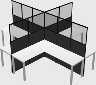 Shared l-shaped cubicles