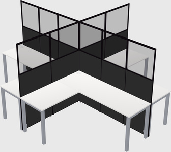Shared l-shaped cubicles