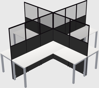 Shared l-shaped cubicles