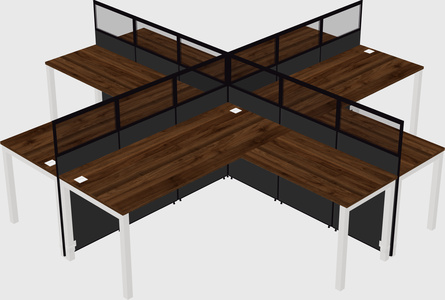 Shared l-shaped cubicles