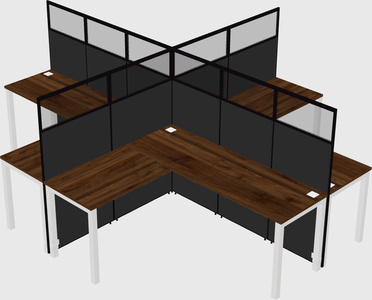 Shared l-shaped cubicles