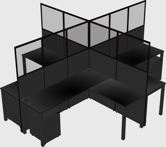 Shared L-shaped Cubicles
