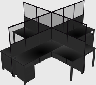Shared l-shaped cubicles