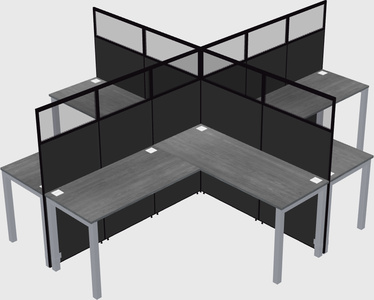 Shared l-shaped cubicles