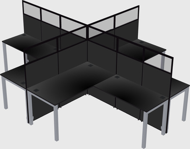 Shared l-shaped cubicles