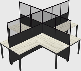 Shared l-shaped cubicles