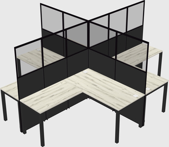 Shared l-shaped cubicles