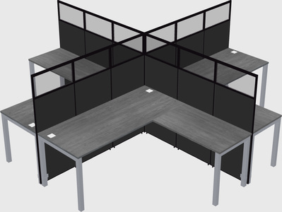 Shared L-shaped Cubicles
