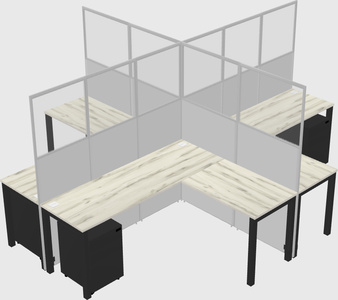 Shared l-shaped cubicles