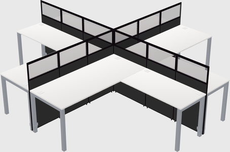 Shared l-shaped cubicles