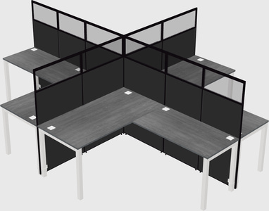 Shared l-shaped cubicles