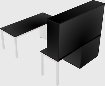 Parallel desk + file cabinet
