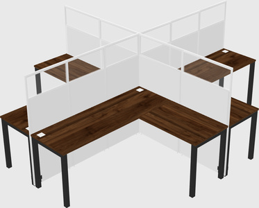 Shared l-shaped cubicles