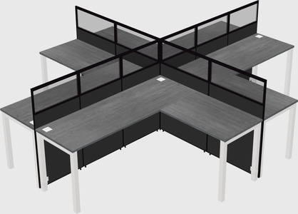 Shared l-shaped cubicles