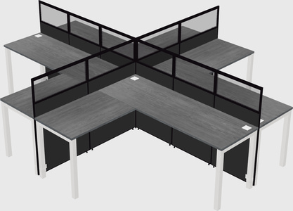 Shared l-shaped cubicles